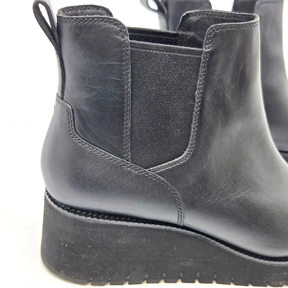 Cole Haan CITY Zerogrand Womens Black Waterproof Wedge Chelsea Boots US 11 B